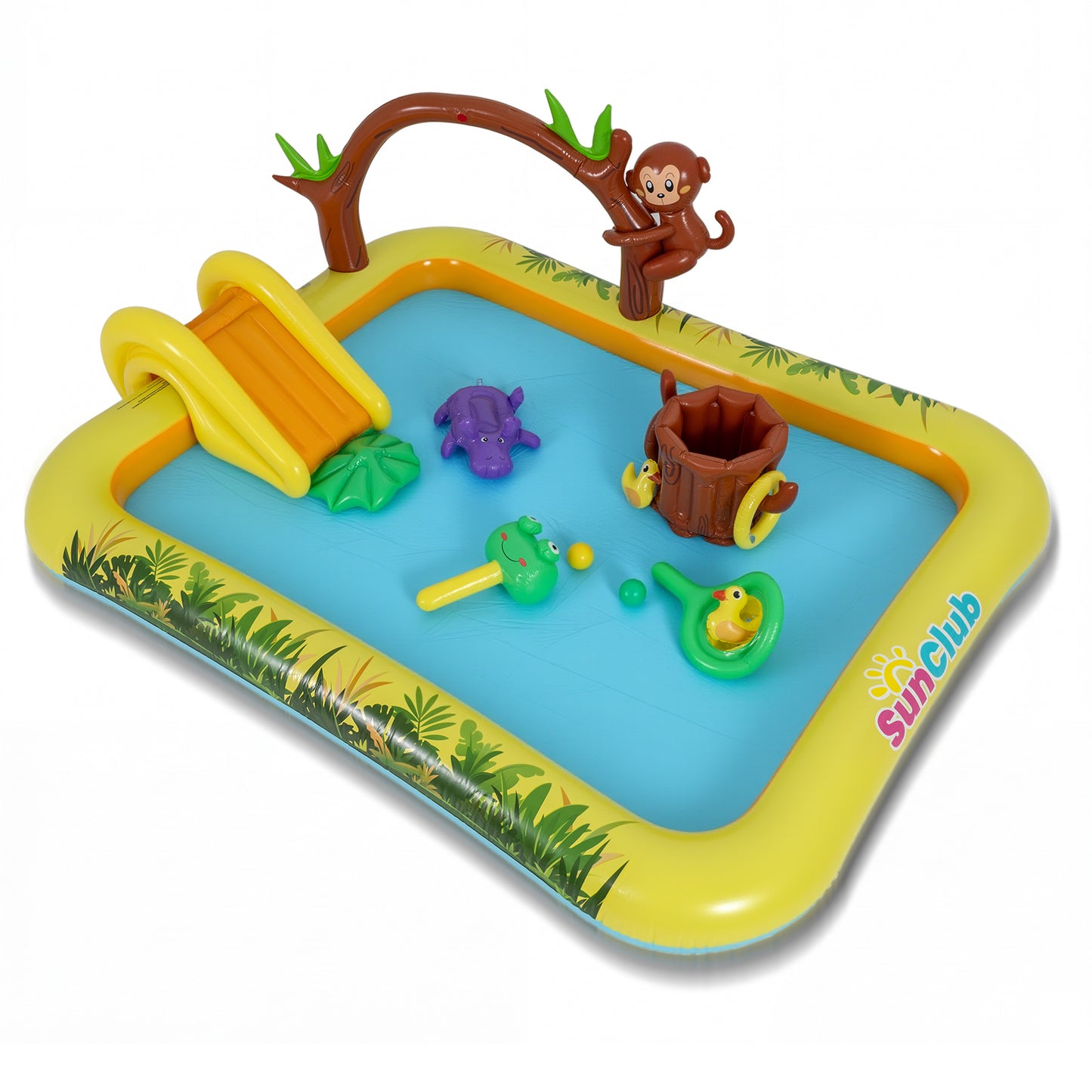Animal Spray Pool With Slide, Multicolor Inflatable Water Slides Multicolor at Gallery Canada