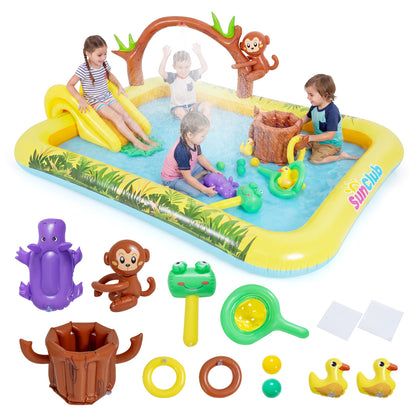 Animal Spray Pool With Slide, Multicolor Inflatable Water Slides at Gallery Canada