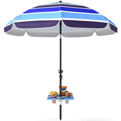 Adjustable Tilt Beach Umbrella, 78" Multicolor, Foldable Table Cup Holder, Multicolor Beach Umbrellas Mixed Colour, Black at Gallery Canada