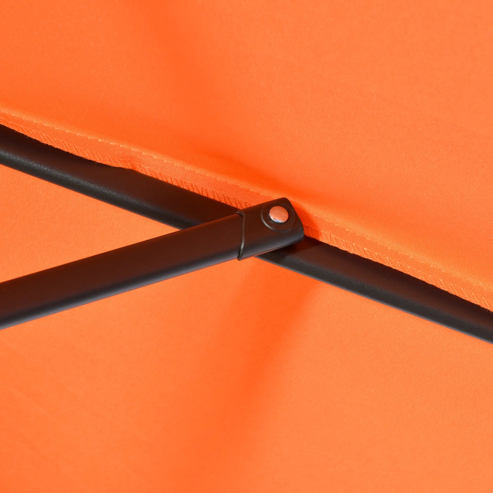 6.6FT Outdoor Patio Umbrella, 6 Solid Ribs, Orange Patio Umbrellas at Gallery Canada