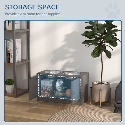 Elevated Dog Bowls for Large Dogs, 2 Stainless Steel Bowls, Grey Dog Bowls at Gallery Canada