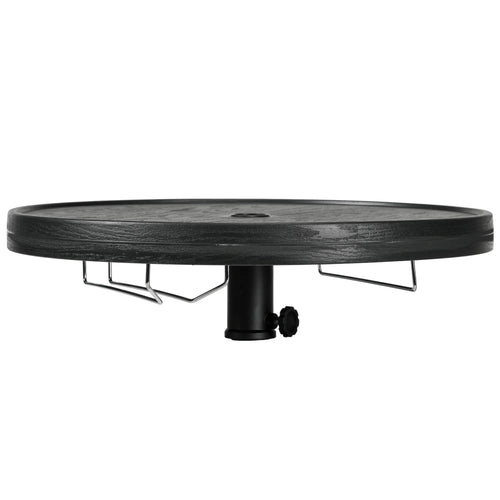 Beach Umbrella Table Tray, Wine Glass Holder, Foldable Towel Rack, 23.6