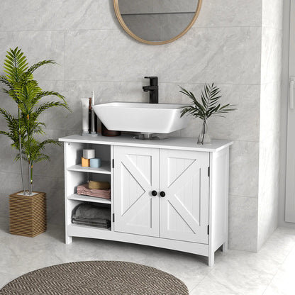 Bathroom Vanity Cabinet, Under Sink Storage, Double Doors, White Sink Cabinets at Gallery Canada