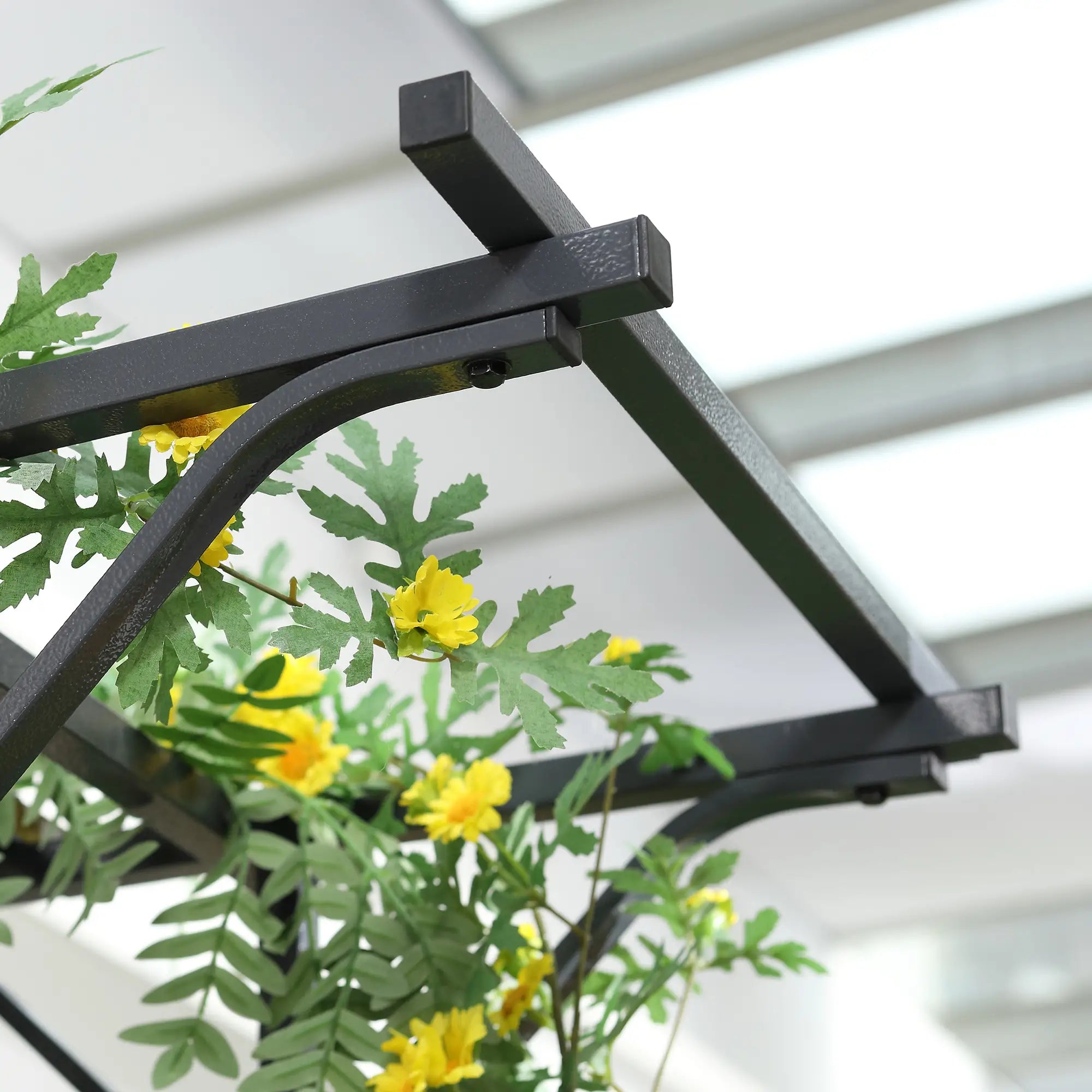 7ft Metal Garden Arch, Outdoor Walkway Arbor, Climbing Plants, Dark Gray Garden Arches at Gallery Canada