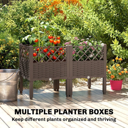 Raised Garden Bed With Legs, Self Watering Planter Box, 31.5" x 15.7" x 20.3" Elevated Garden Beds at Gallery Canada