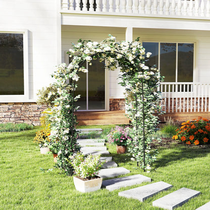 Steel Garden Arch, 7.5' Arbor Trellis for Climbing Plants, Roses Garden Arches at Gallery Canada