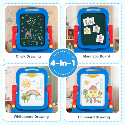 Art Easel for Kids, Adjustable Height, Blue