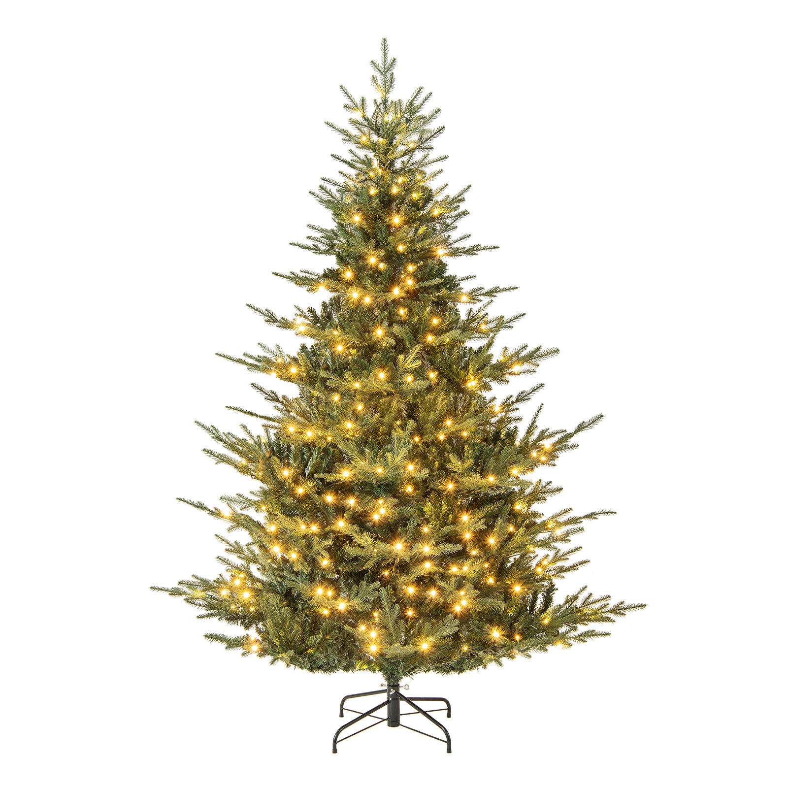 Artificial Christmas Tree with Branch Tips and Warm White LED Lights-7 Feet, Green Christmas Tree at Gallery Canada