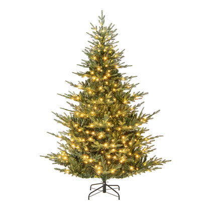 Artificial Christmas Tree with Branch Tips and Warm White LED Lights-7 Feet, Green Christmas Tree at Gallery Canada