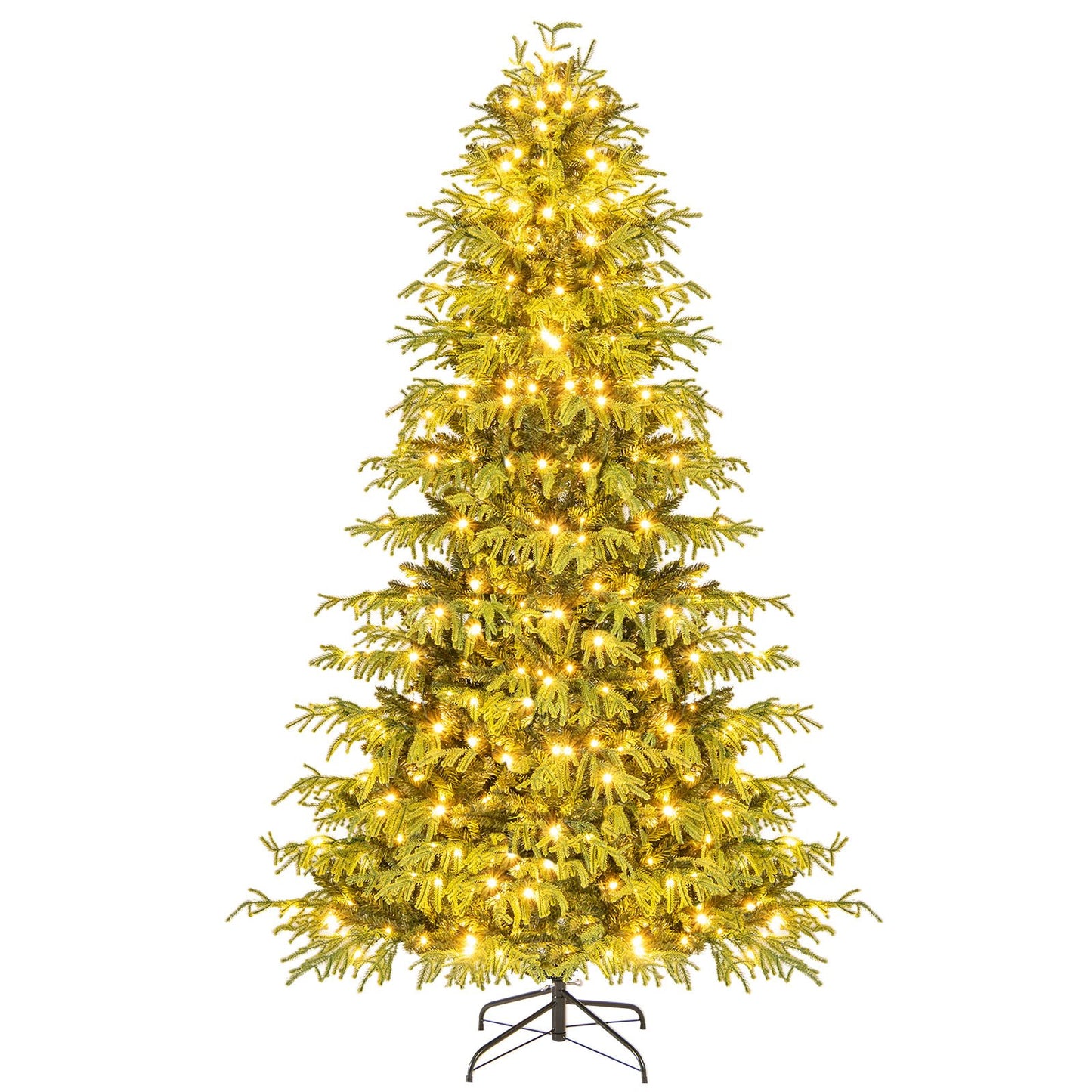 Artificial Christmas Tree with LED Lights and PVC Mixed Branch Tips-7, Green Christmas Tree Options at Gallery Canada