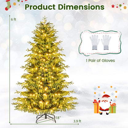 Artificial Christmas Tree, LED Lights, PVC Mixed Branch Tips, 6, Green Christmas Tree at Gallery Canada