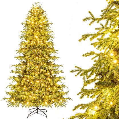 Artificial Christmas Tree, LED Lights, PVC Mixed Branch Tips, 7ft, Green Christmas Tree Green at Gallery Canada