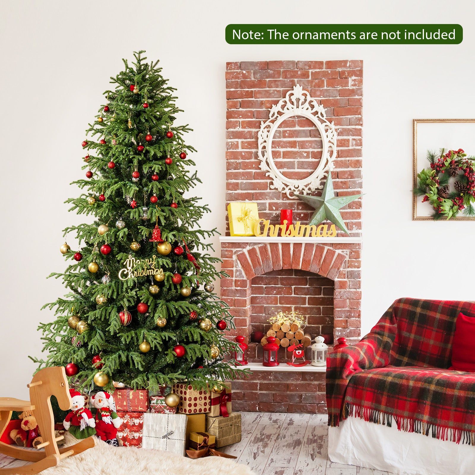 Artificial Christmas Tree, LED Lights, PVC Mixed Branch Tips, 7ft, Green Christmas Tree at Gallery Canada