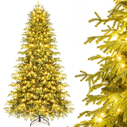 Artificial Christmas Tree With LED Lights, PVC Mixed Branch Tips, 8 Feet, Green Christmas Tree Green at Gallery Canada
