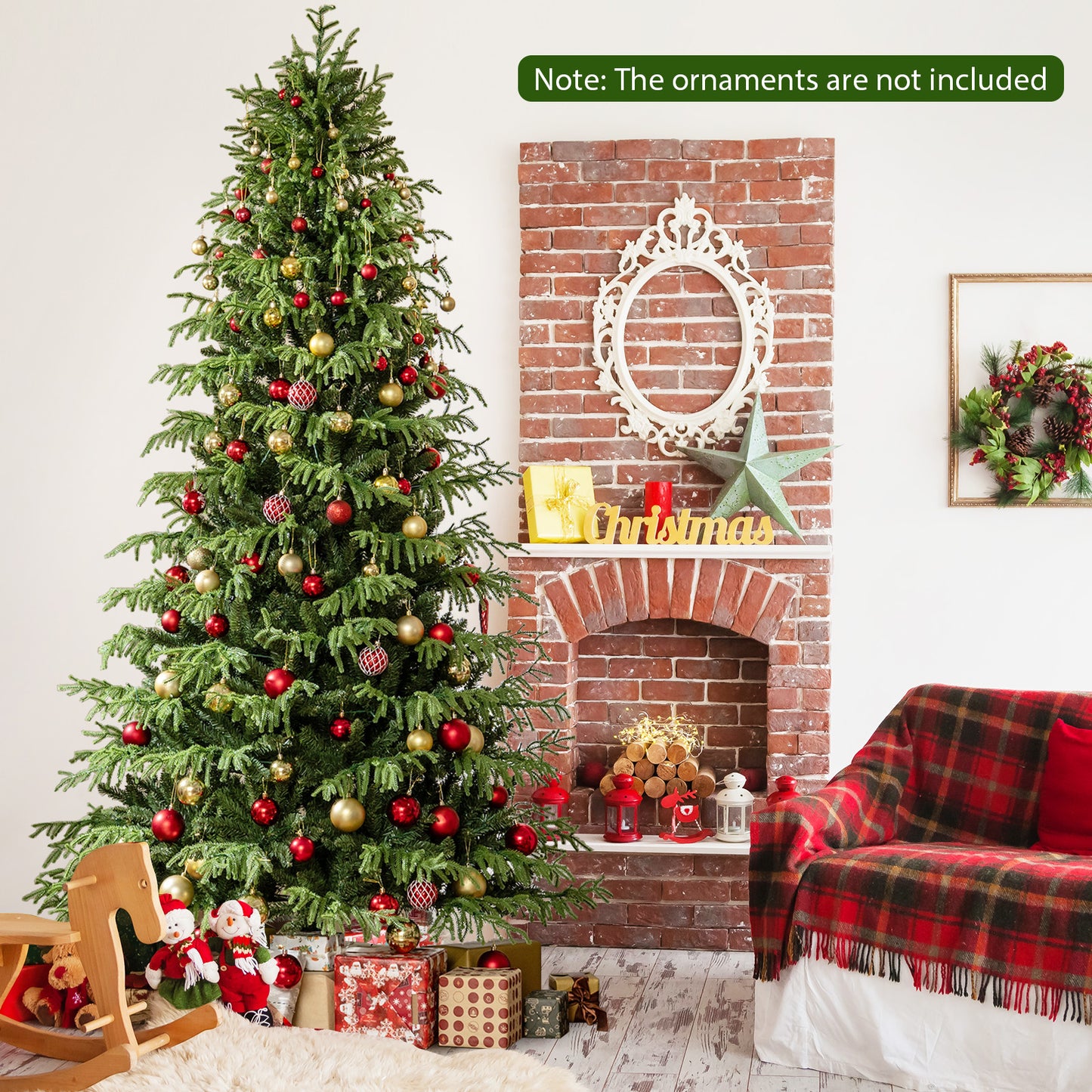 Artificial Christmas Tree With LED Lights, PVC Mixed Branch Tips, 8 Feet, Green Christmas Tree at Gallery Canada