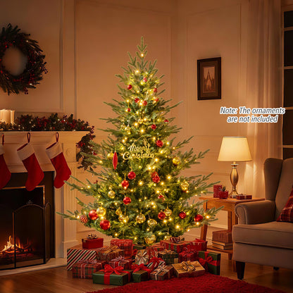 Artificial Christmas Tree, Warm White LED Lights, 6 Feet, Green Christmas Tree at Gallery Canada