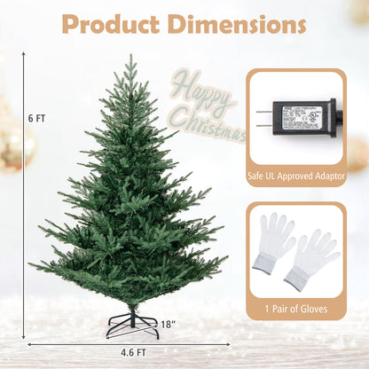 Artificial Christmas Tree, Warm White LED Lights, 6 Feet, Green Christmas Tree at Gallery Canada