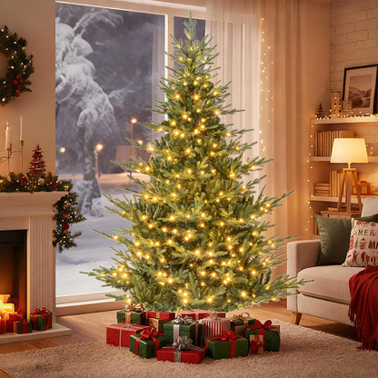 Artificial Christmas Tree, 7 Feet, Warm White LED Lights, Green Christmas Tree at Gallery Canada