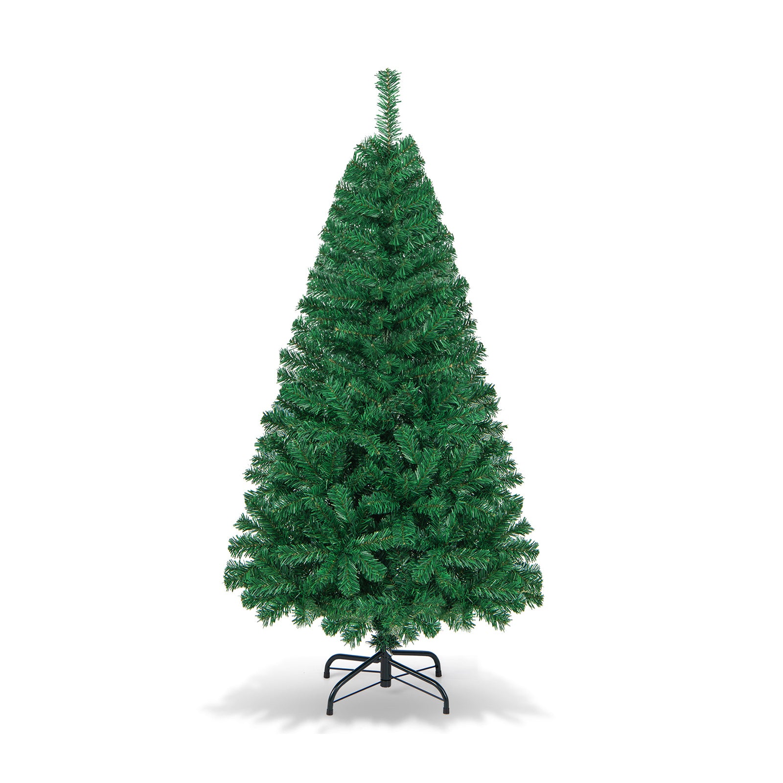 Artificial PVC Hinged Christmas Tree, 5 ft, Metal Stand, Green Christmas Tree Green at Gallery Canada
