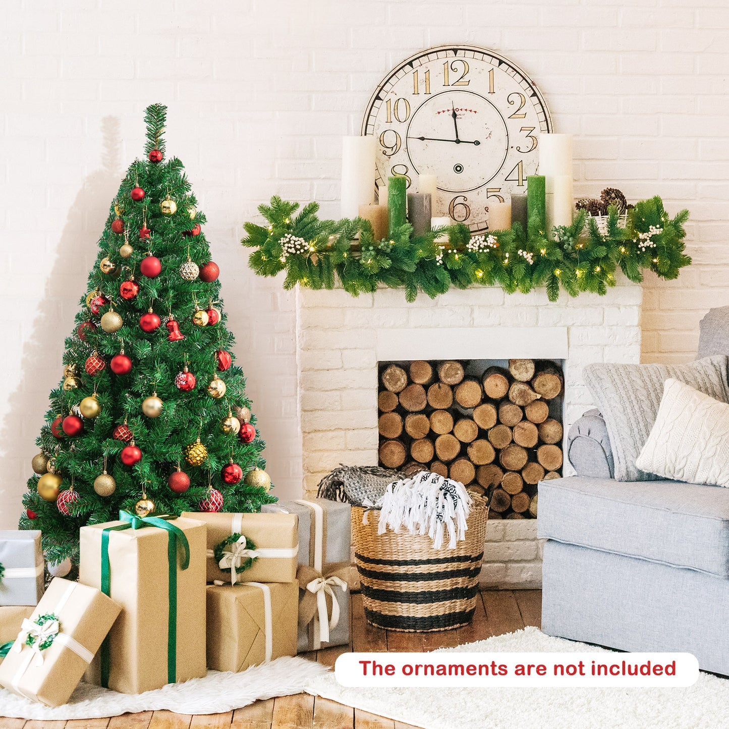 Artificial PVC Hinged Christmas Tree, 5 ft, Metal Stand, Green Christmas Tree at Gallery Canada