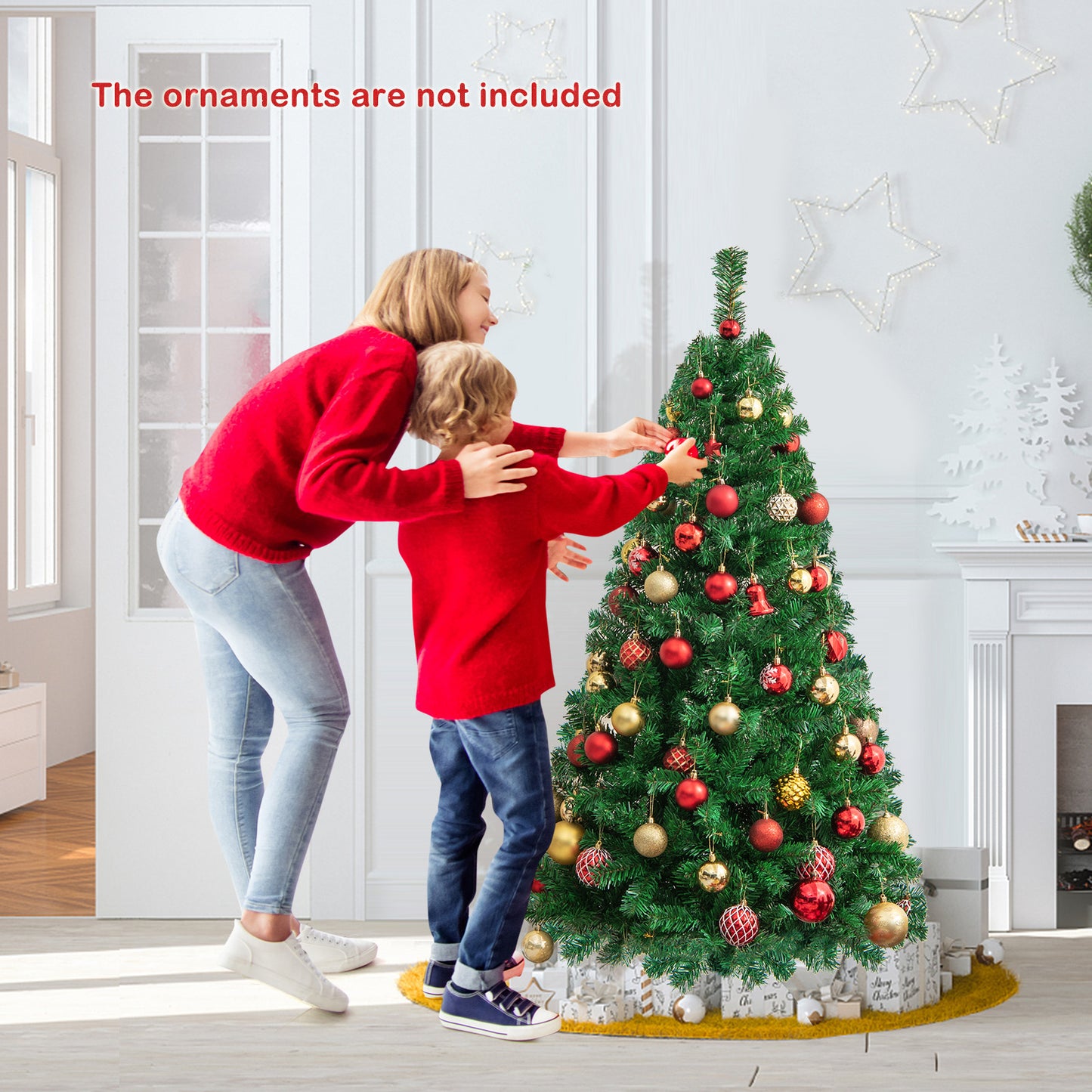 Artificial PVC Hinged Christmas Tree, 5 ft, Metal Stand, Green Christmas Tree at Gallery Canada