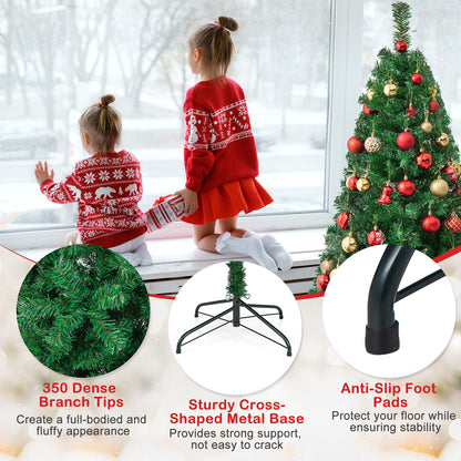Artificial PVC Hinged Christmas Tree, 5 ft, Metal Stand, Green Christmas Tree at Gallery Canada