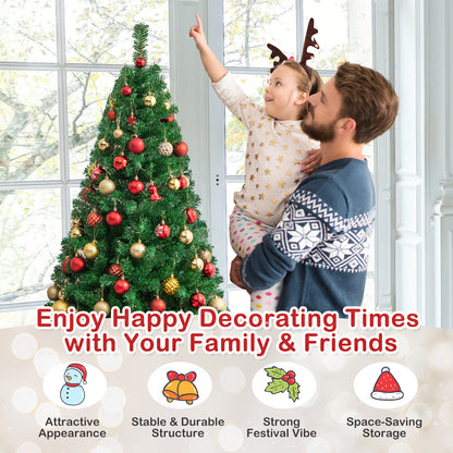Artificial PVC Hinged Christmas Tree, 5 ft, Metal Stand, Green Christmas Tree at Gallery Canada
