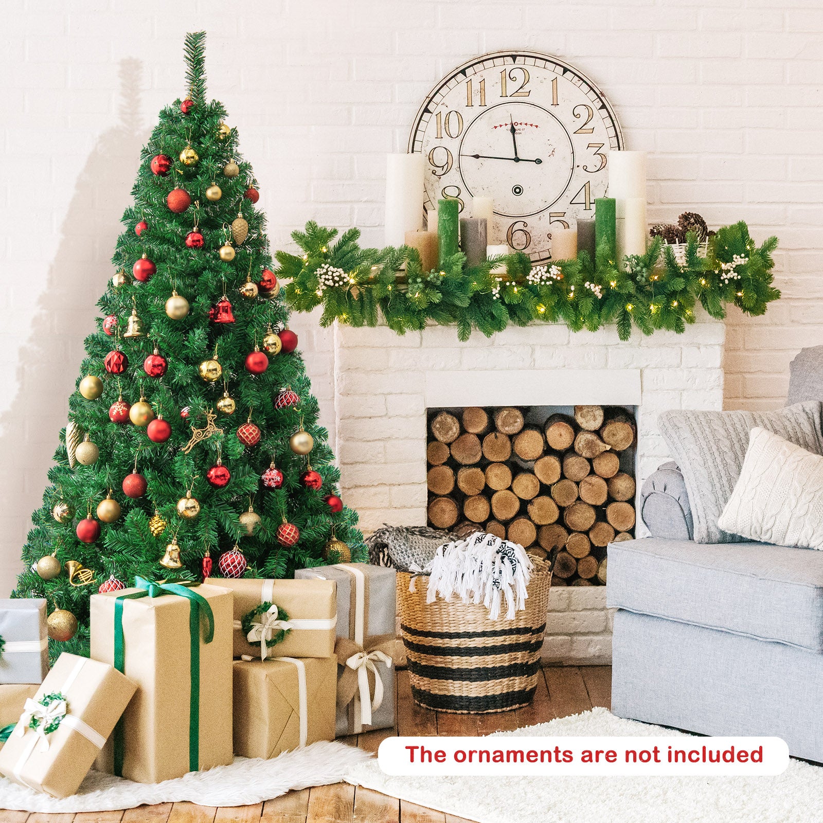 Artificial PVC Hinged Christmas Tree, 6 ft, Green Christmas Tree at Gallery Canada