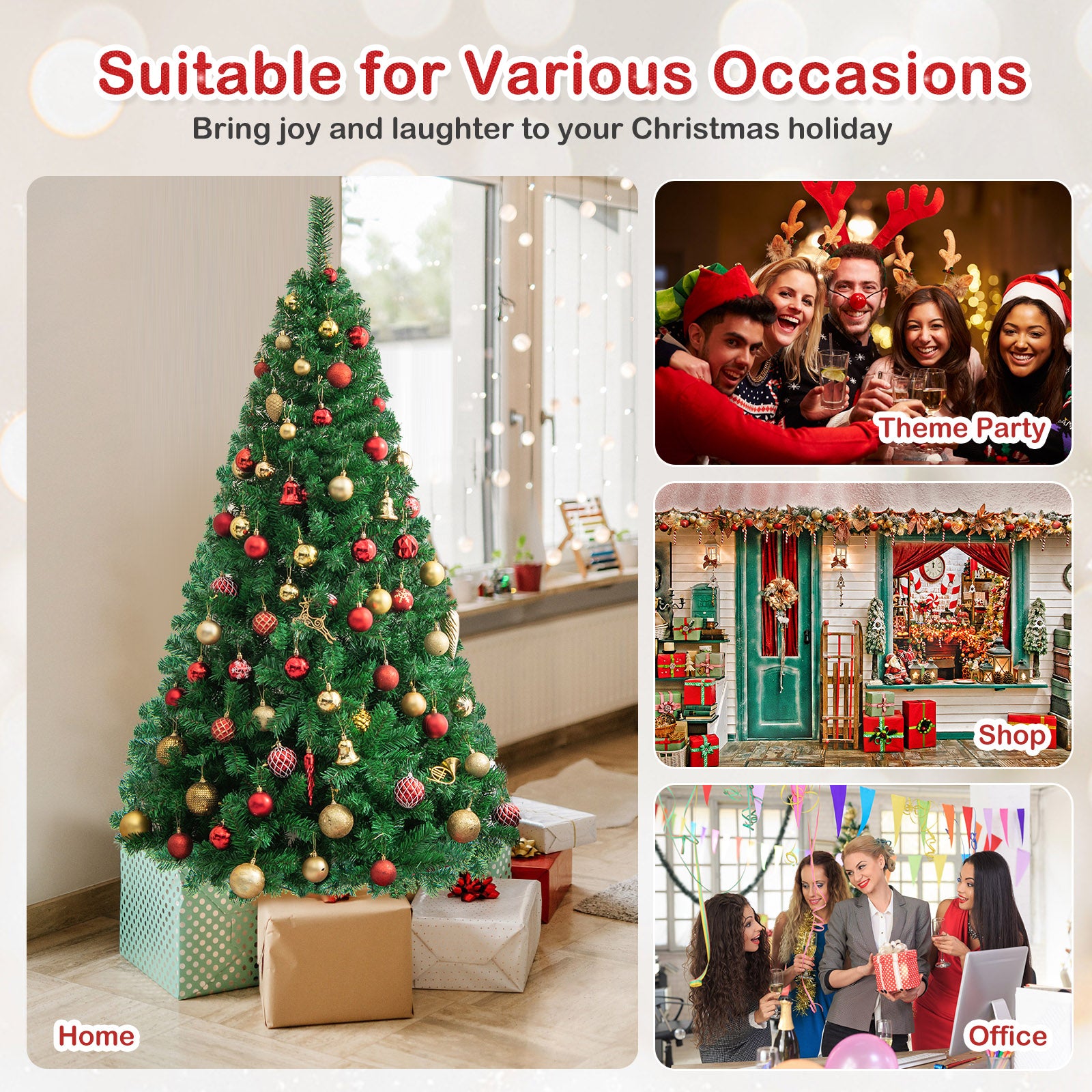 Artificial PVC Hinged Christmas Tree, 6 ft, Green Christmas Tree at Gallery Canada