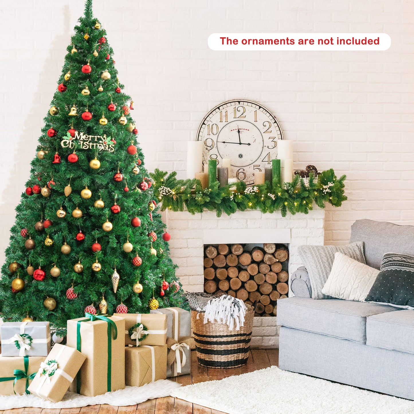 Artificial PVC Hinged Christmas Tree, 8 ft, Green Christmas Tree at Gallery Canada