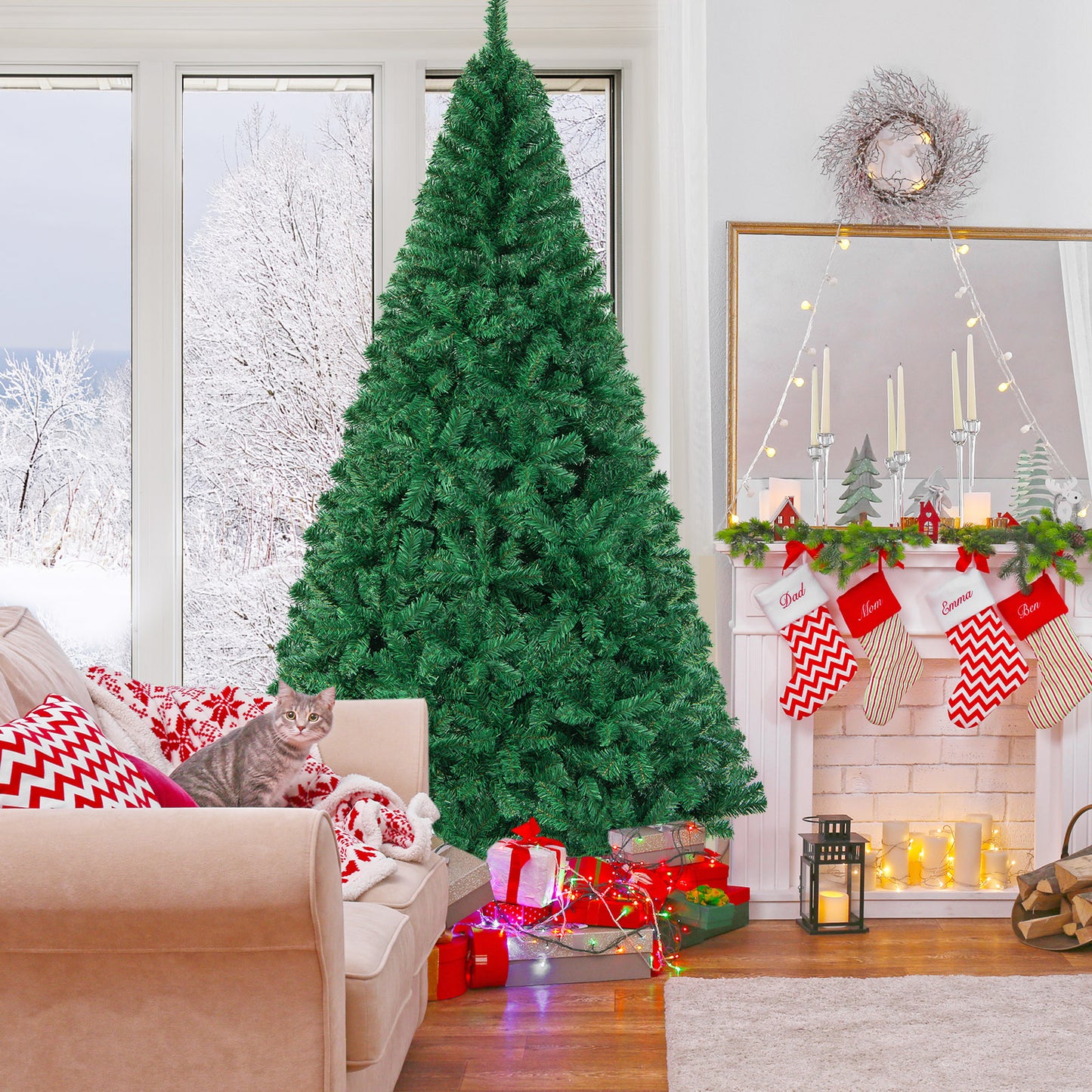 Artificial PVC Hinged Christmas Tree, 8 ft, Green Christmas Tree at Gallery Canada