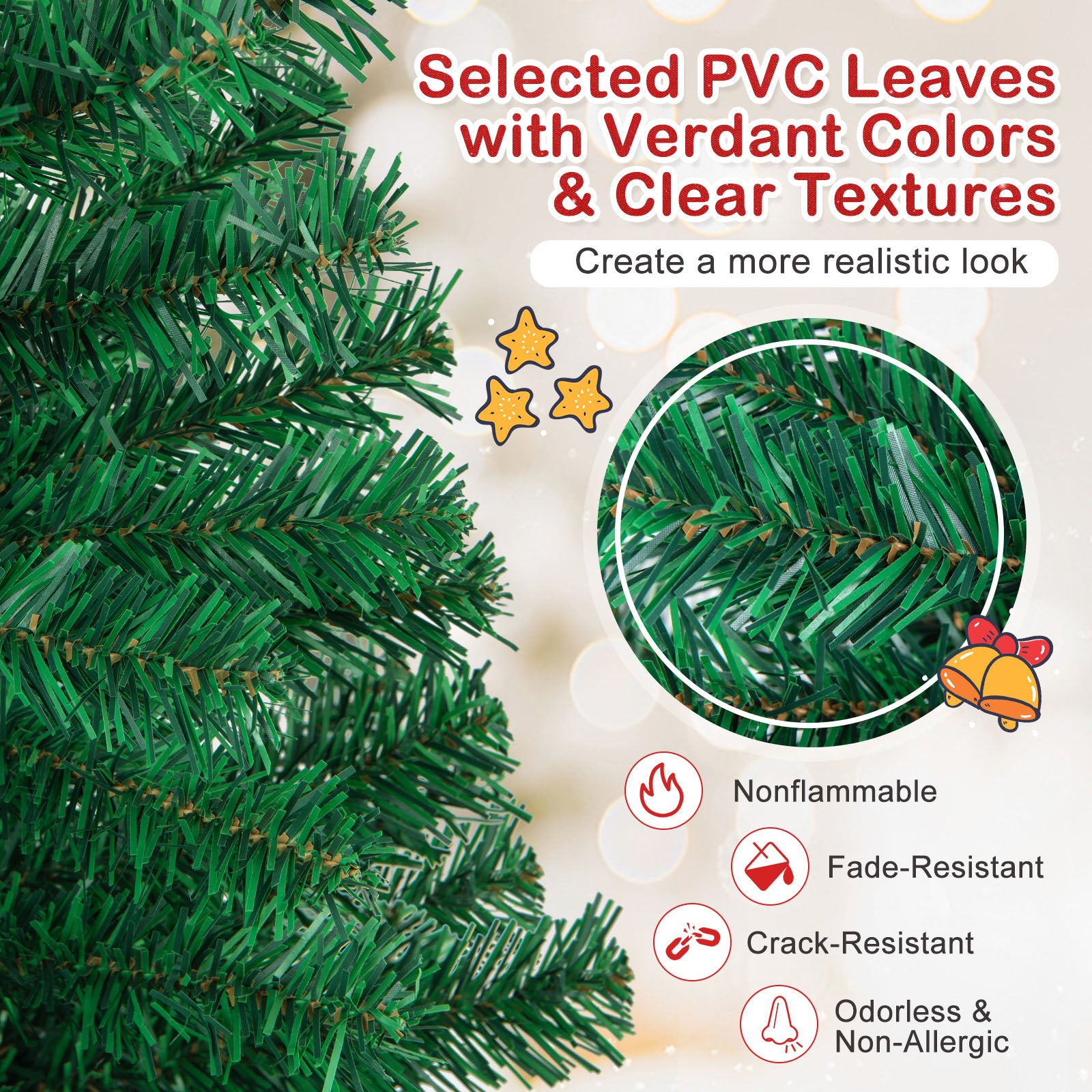 Artificial PVC Hinged Christmas Tree, 8 ft, Green Christmas Tree at Gallery Canada