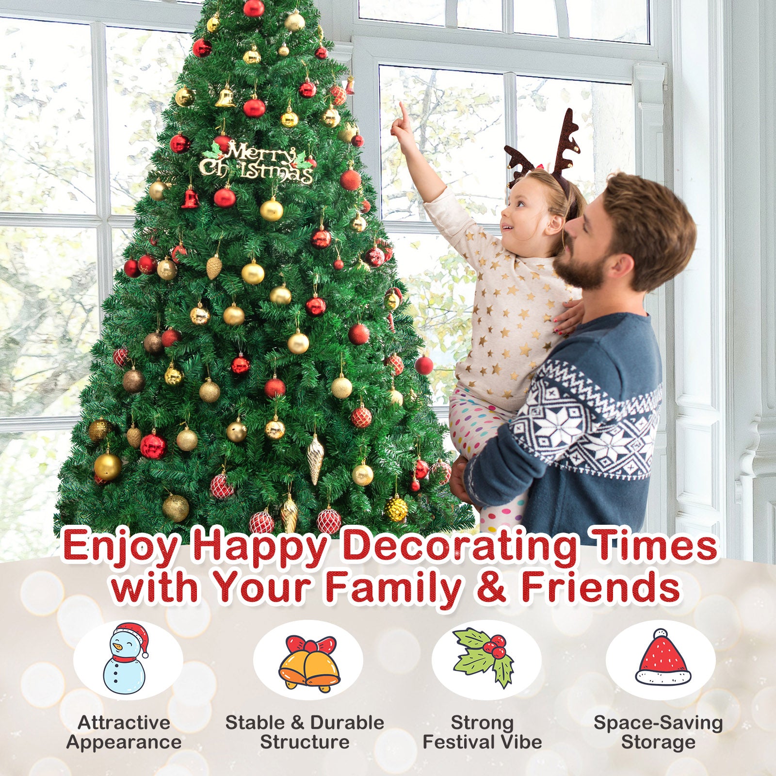 Artificial PVC Hinged Christmas Tree, 8 ft, Green Christmas Tree at Gallery Canada