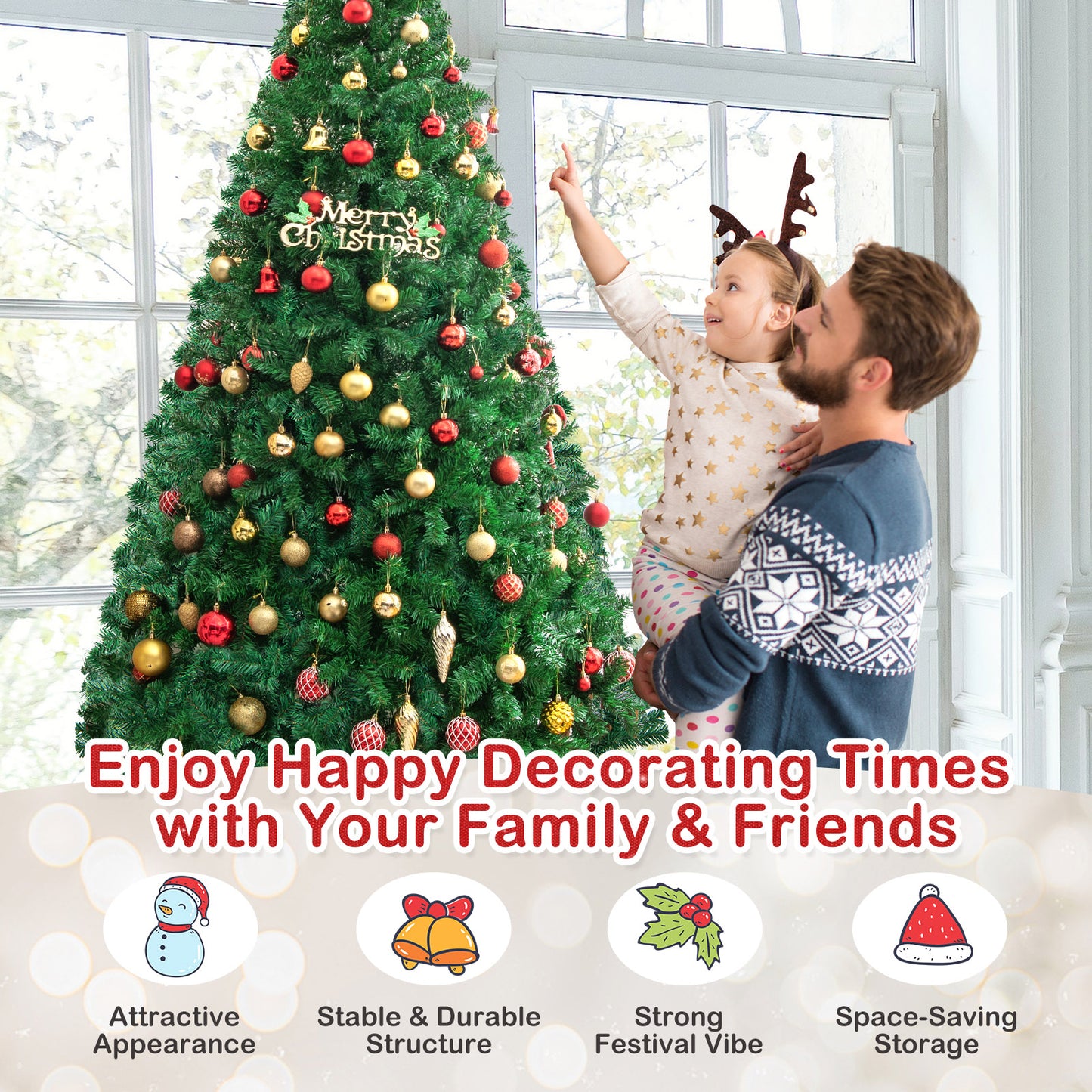 Artificial PVC Hinged Christmas Tree, 8 ft, Green Christmas Tree at Gallery Canada