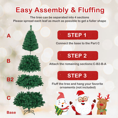Artificial PVC Hinged Christmas Tree, 8 ft, Green Christmas Tree at Gallery Canada