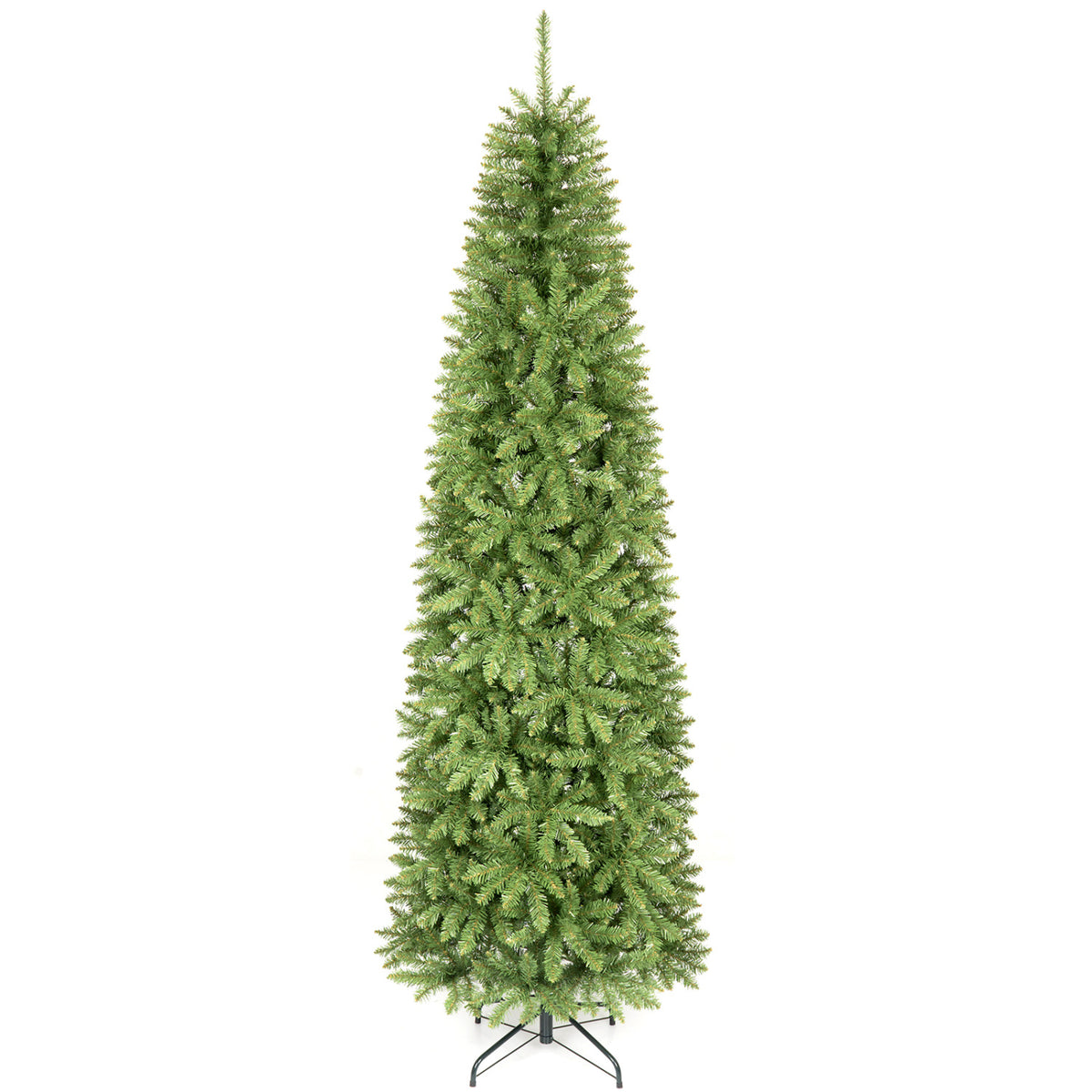 Sapin de Noël artificiel en forme de crayon de 7,5 pieds, vert