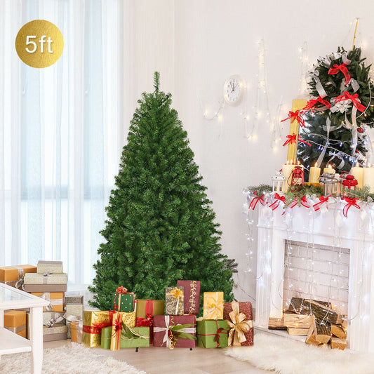 Artificial Hinged Christmas Tree, 5 ft, Green Christmas Tree Green at Gallery Canada