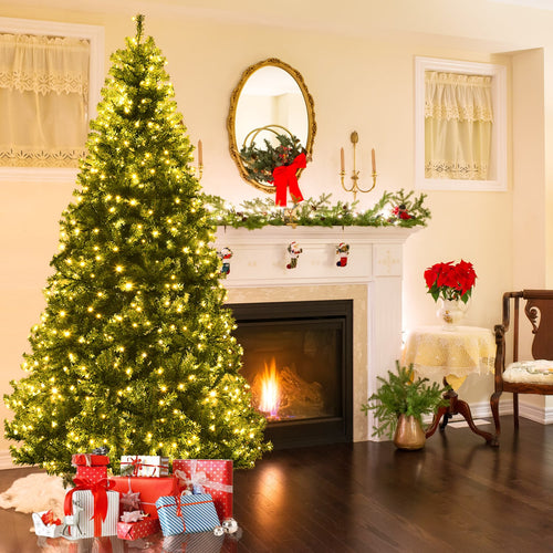 Artificial Hinged Christmas Tree, 8 ft, Green