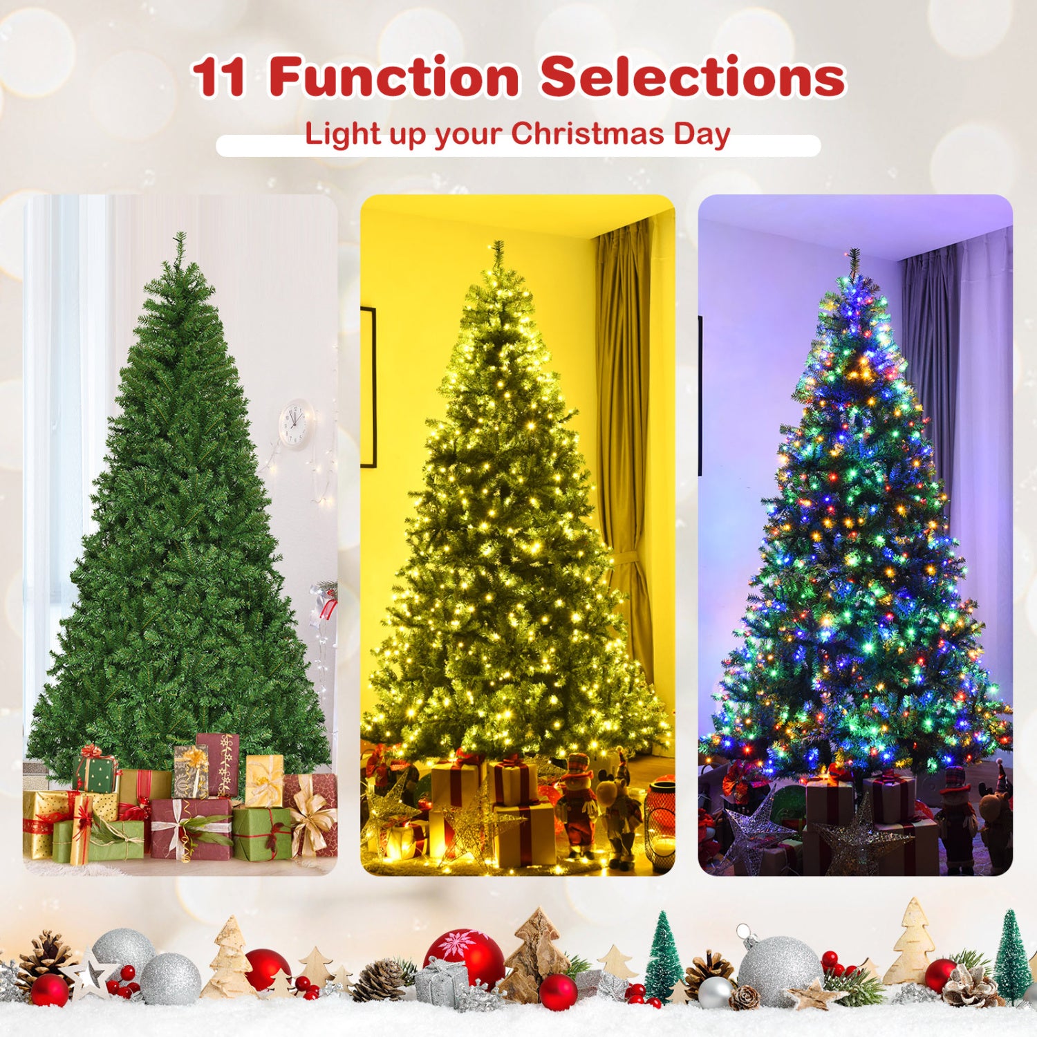 Artificial Hinged Christmas Tree, 8 ft, Green Christmas Tree at Gallery Canada