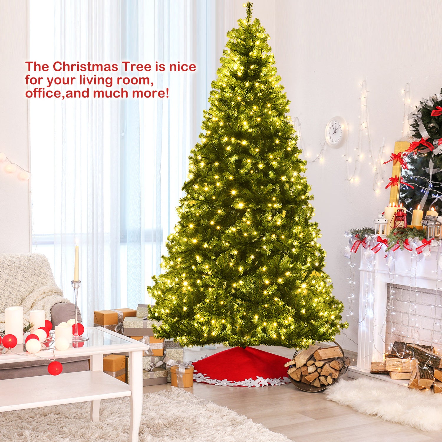 Artificial Hinged Christmas Tree, 8 ft, Green Christmas Tree at Gallery Canada