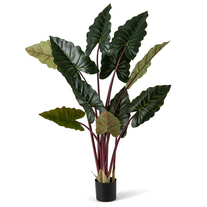 Artificial Rainbow Taro Tree 63" Tall with 11 Faux Leaves-1 Pack Faux Plants Options at Gallery Canada