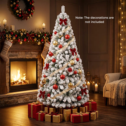 6ft Artificial Snow-Flocked Christmas Tree