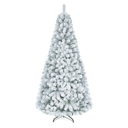 6ft Artificial Snow-Flocked Christmas Tree Christmas Tree White & Green at Gallery Canada