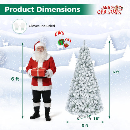 6ft Artificial Snow-Flocked Christmas Tree