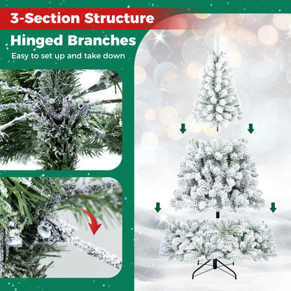 6ft Artificial Snow-Flocked Christmas Tree