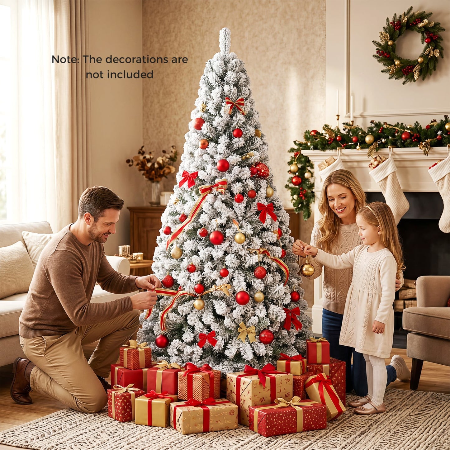 6ft Artificial Snow-Flocked Christmas Tree