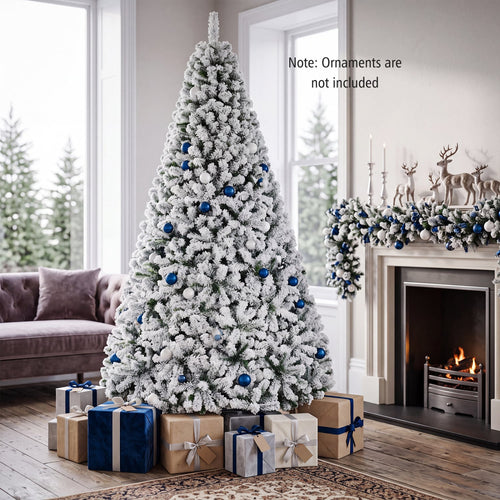 Artificial Snow-Flocked Christmas Tree