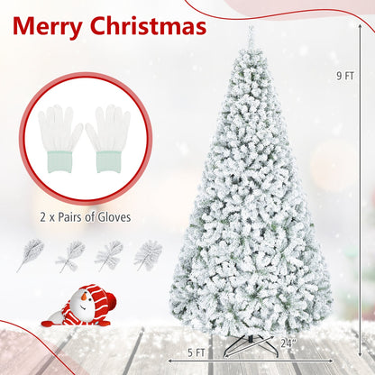 Artificial Snow-Flocked Christmas Tree