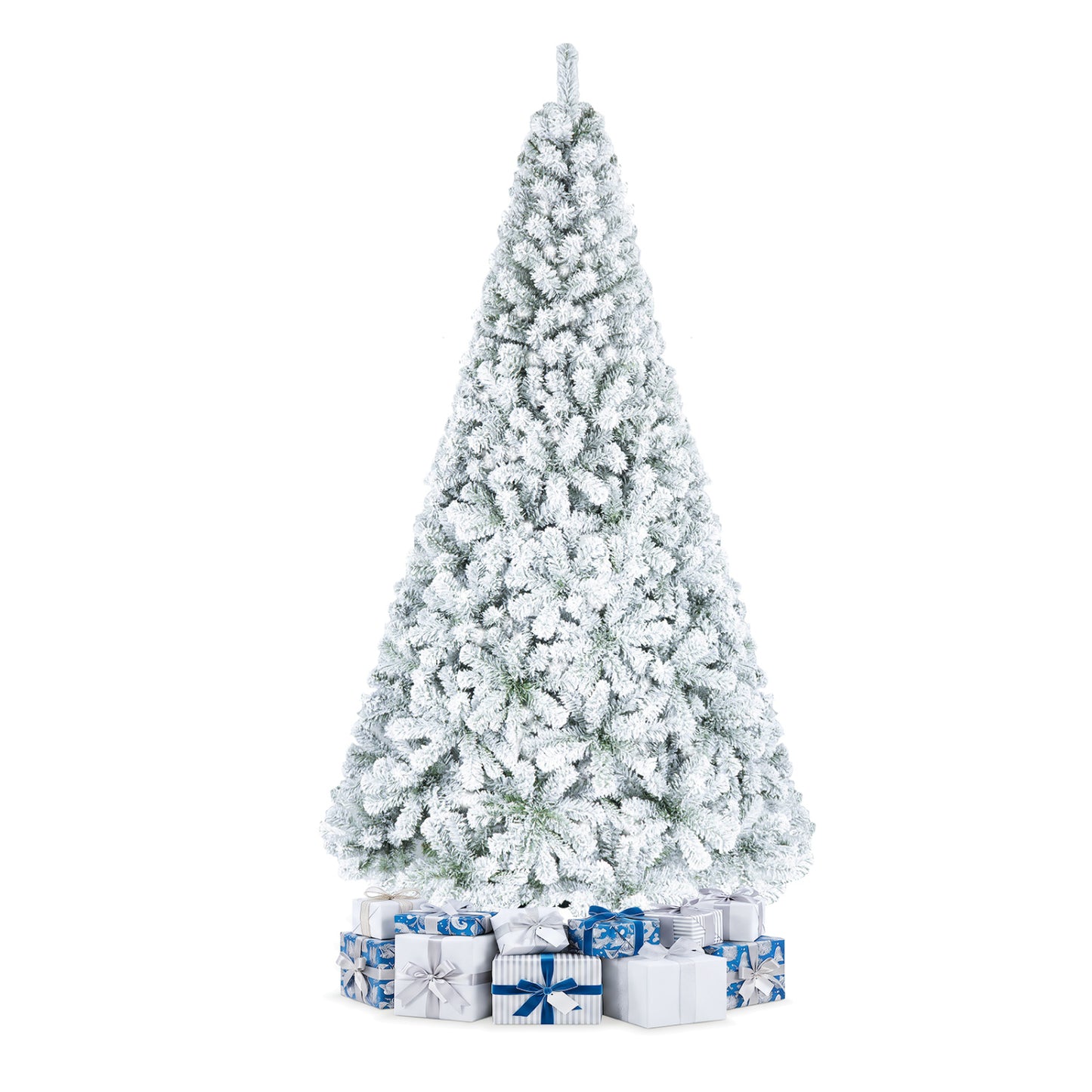 Sapin de Noël enneigé avec pointes de branches, M