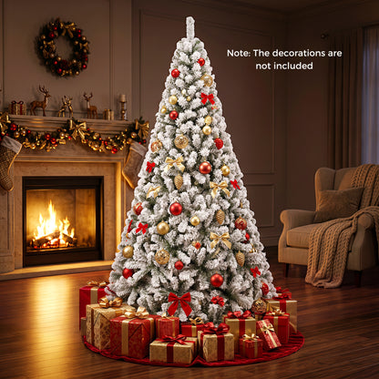 Sapin de Noël enneigé avec pointes de branches, M